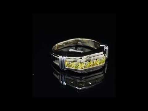 TriJewels Yellow Diamond 1 ctw 7 Stone Channel Set Men Wedding Ring 10K Yellow Gold | MB-10100K1023Y