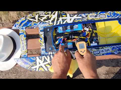RC Boat - Fast Electric - Proboat UL-19 - Test and Temperature Check after Modifications