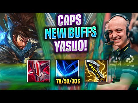 CAPS CHILLING WITH YASUO NEW BUFFS! - G2 Caps Plays Yasuo Mid vs Cassiopeia! | Season 2022