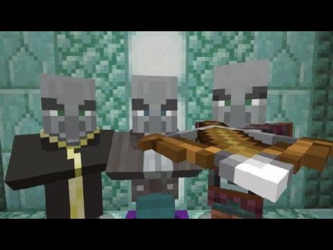 Minecraft | Evoker, 2 Vindicators & 3 Pillagers vs Iron Golem