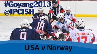 preview picture of video 'Ice sledge hockey - USA v Norway - 2013 IPC Ice Sledge Hockey World Championships A Pool Goyang'