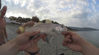 Рыбалка с берега спиннингом на черном море