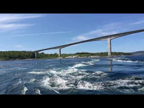 Through Saltstraumen on a boat