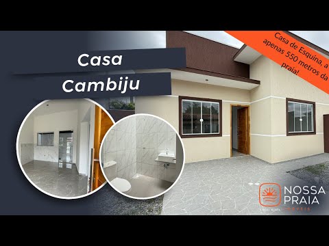 Vídeo - Casa com 2 dormitórios à venda, 43 m² por R$ 360.000,00 - Cambijú - Itapoá/SC - Casa em Cambiju, Itapoá - à venda - Nossa Praia Imóveis
