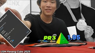 Pyraminx winning average [1.95] PR3 and single [1.09] PR | USM PENANG CUBE 2025