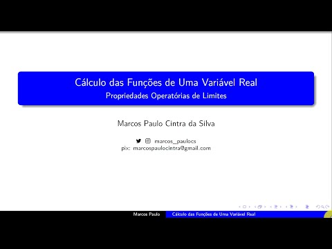 Aula 04 Cálculo I - Propriedades operatórias dos limites