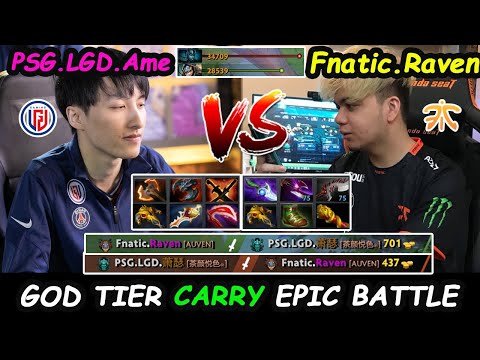 GOD TIER CARRY BATTLE | Fnatic Raven Slark vs PSG.LGD Ame PA Dota 2 Server SEA 7.28 pro Gameplay