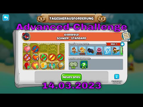 Top-Herausforderung 14.03.2023 | bloonstd6 - Advanced Challenge One Tower which one?