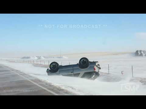 12-22-2022 New Underwood, SD - Blizzard conditions close I-90, abandoned cars/semis all over ditches