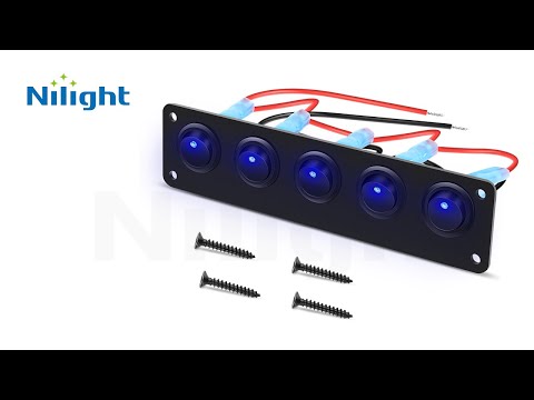 Nilight  5 Gang 3 Pin Rocker Panel