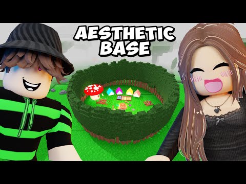 Building an AESTHETIC Base With My GIRLFRIEND In 99 Nights In The Forest!
