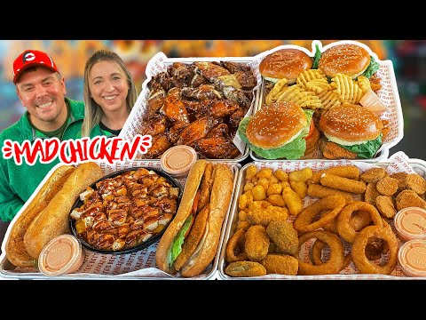 Mad Chicken Fast Food Menu Challenge w/ Chicken Sandwiches and Wings!!