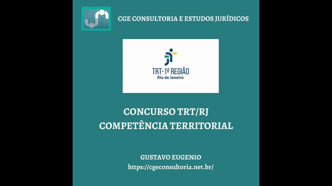 Concurso TRT/RJ - Competência Territorial