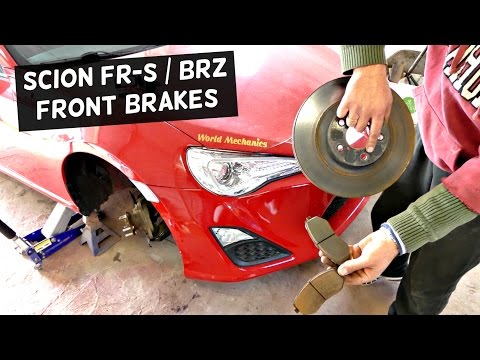 How to replace front brake pads and disc rotors on SCION FRS FR-S SUBARU BRZ