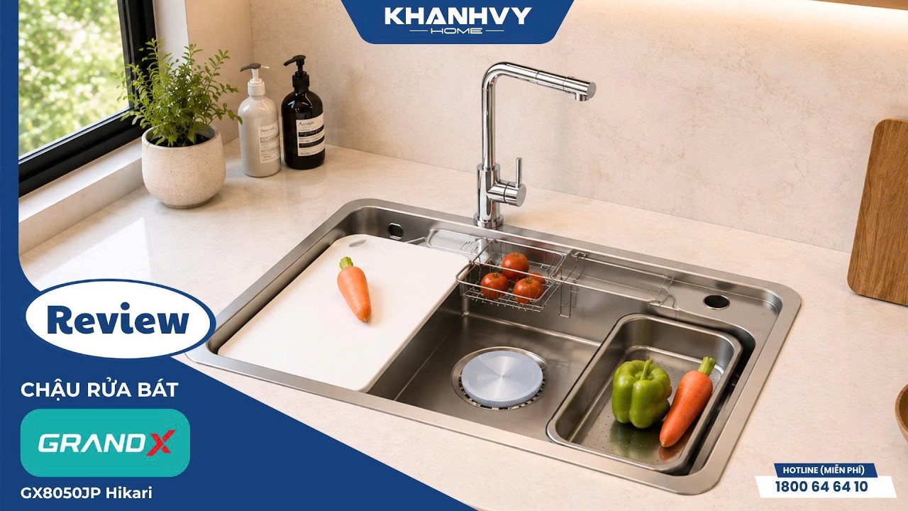 Chậu rửa chén GrandX GX8050JP Hikari