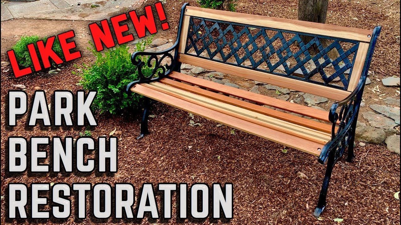 Watch video I ALMOST THREW IT AWAY! Park Bench Restoration. | How to restore a bench. Now I ALMOST THREW IT AWAY! Park Bench Restoration. | How to restore a bench.