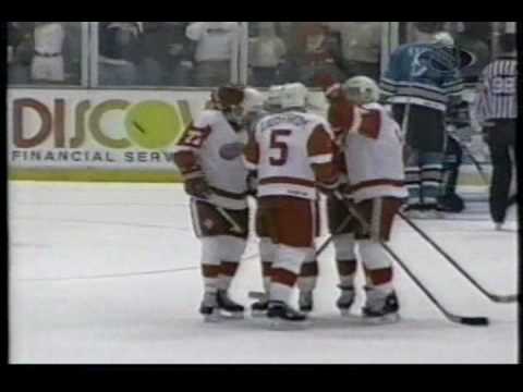 1995 Playoffs: SJ @ Det - Game 1 Highlights