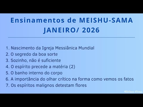 Audio Teachings of Meishu-Sama - JAN/ 26