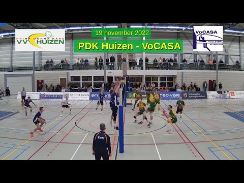 2022-11-19 PDK Huizen - VoCASA H1 (samenvatting, 5 min) Eredivisie Heren Volleybal