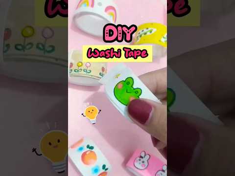 How to Make Washi Tape | Diy Paper Craft Idea | Cara Membuat Washi Tape di Rumah #shorts