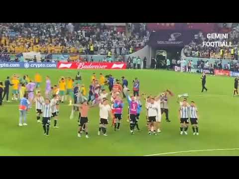 Argentina Players Celebrate And Sing Along With Argentina Fans. What A Beautiful Sight.