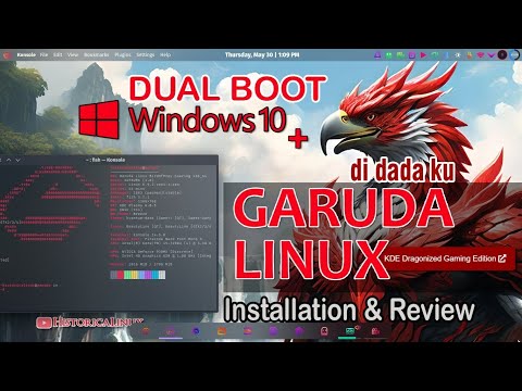 Ayo Install Garuda Linux "Bird of Prey" KDE Dr4gonized Dual Boot Windows 10
