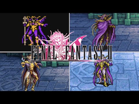 Final Fantasy 2 Pixel Remaster Graphic comparison - NES/PS1/PSP/PC