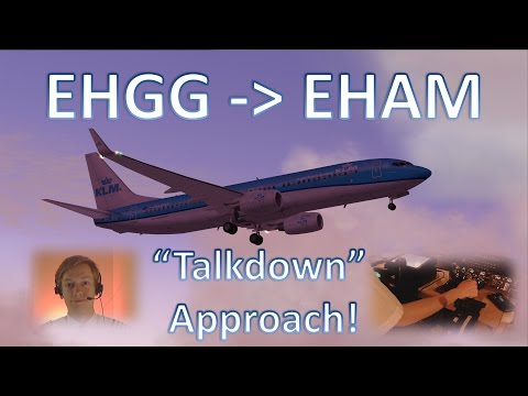 ✈️👨‍✈️ VATSIM: SRA "Talkdown" Approach! Groningen to Amsterdam - FULL ATC! Video