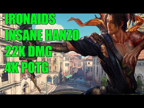 IRONAIDS INSANE HANZO GAMEPLAY 22K DMG - TOP 500 OVERWATCH SEASON 26