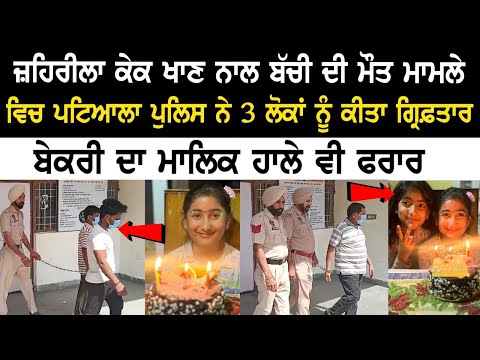 Patiala Cake Case Update: ਪਟਿਆਲਾ ਪੁਲਿਸ ਨੇ 3 ਲੋਕਾਂ ਨੂੰ ਕੀਤਾ ਗ੍ਰਿਫ਼ਤਾਰ, ਬੇਕਰੀ ਦਾ ਮਾਲਿਕ ਹਾਲੇ ਵੀ ਫਰਾਰ