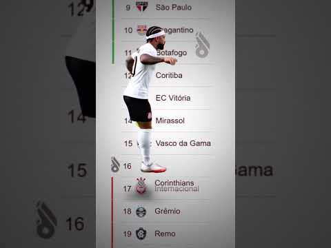 TABELA Z4 CAMPEONATO BRASILEIRO 26 #campeonatobrasileiro #palmeiras
