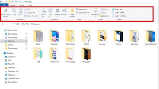 Show or Hide File Explorer Toolbar on Windows 10