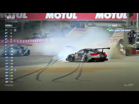 FIA WEC: 8 Hours of Bahrain - Proton Dempsey Porsche crash