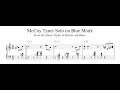 McCoy Tyner Solo on Blue Monk - Piano Transcription (Sheet Music in Description)