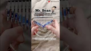 Mr. Bean Animated Theme Song (Kalimba Cover with Tabs) #shorts #mrbean #kalimba