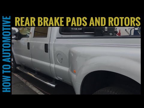 How to Replace the Rear Brake Pads and Rotors on a 2002 Ford F 350 Dually
