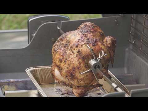 Rotisserie cooking on a Weber Genesis II