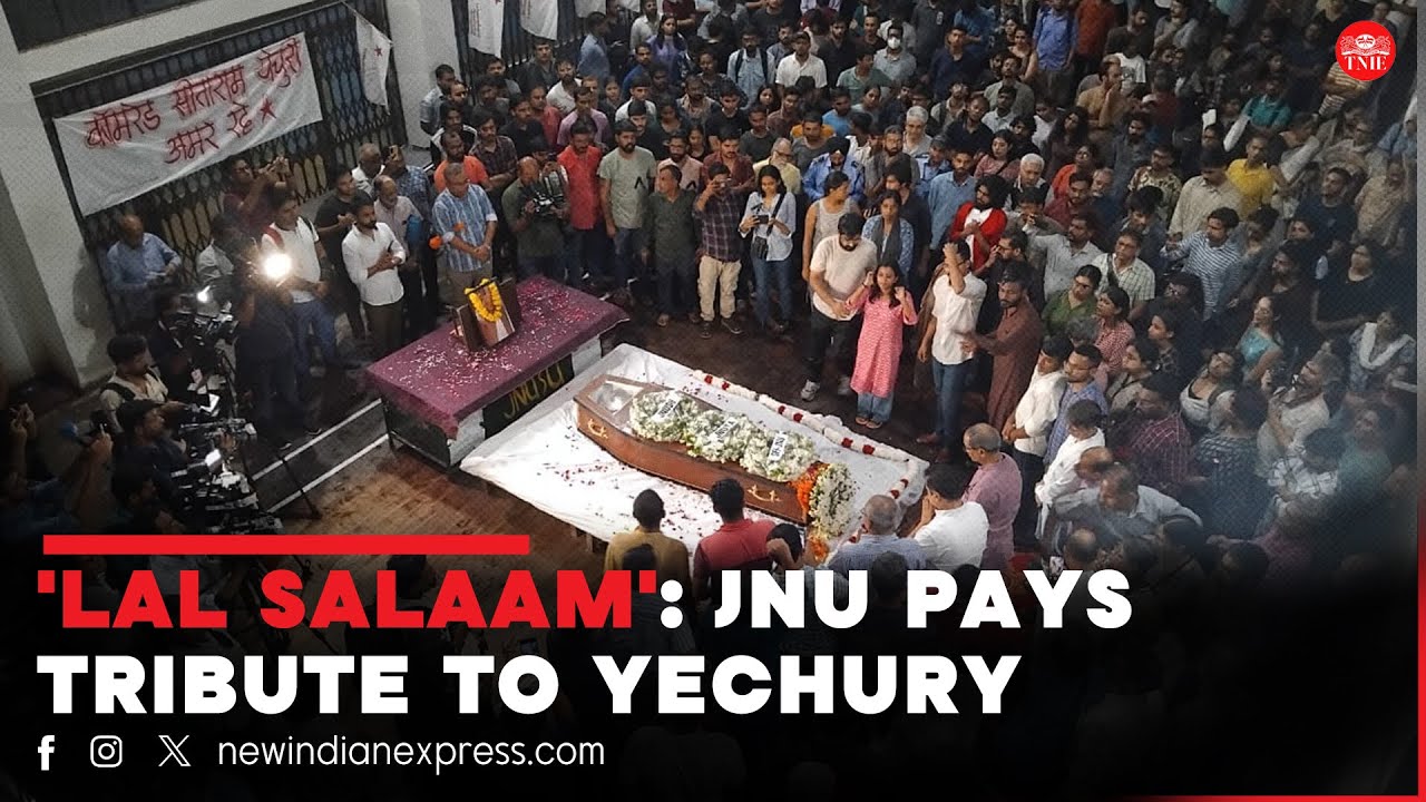 JNU pays homage to its dear comrade Sitaram Yechury