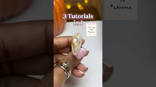 DIY beginner nail art 🫧✨ #nailart #nails #nailtutorial #cateyenails #chromenails #3dnailart #viral