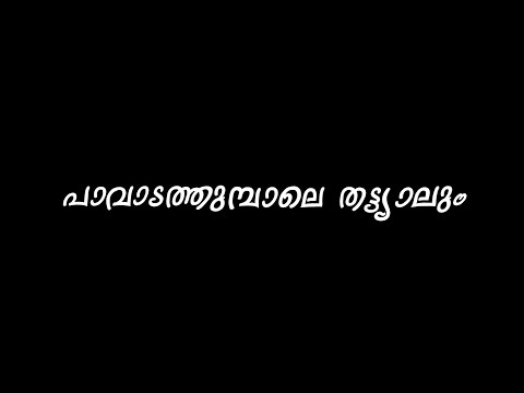 Paavada - Lyrics | Kunjiramayanam | Black Screen Malayalam Song Lyrics