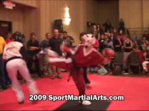Ryan McGriff v Joe Boone - Men's LW point sparring - 2009 Diamond Nationals
