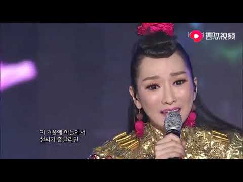 中韩歌会萨顶顶代表中国歌手演唱《自由行走的花》，震惊韩国观众