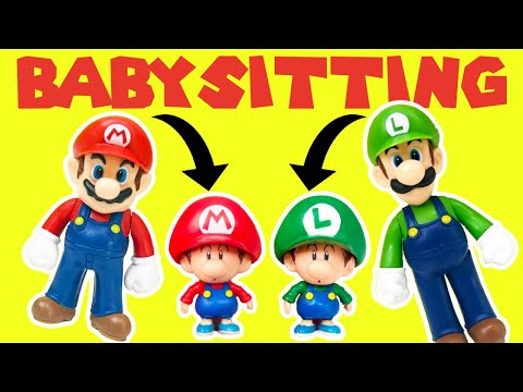 Super Mario Bros Movie Babysitting Baby Mario & Baby Luigi! Video