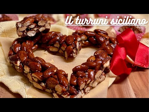 U Turruni Siciliano (Torrone Siciliano) o Croccante alle Mandorle