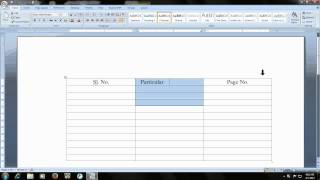 Microsoft word shortcut keys: How to Insert Column in Table