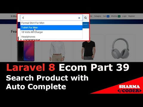 Laravel 8 Ecom Part 39 How to make Search product in laravel | Ajax auto complete