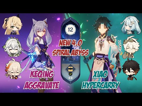 70% Anemo Resist Boss?! Keqing Aggravate & Xiao HyperCarry - Spiral Abyss 4.0 - Floor 12 9 Stars