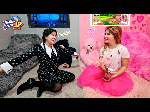 Desafio rosa vs preto Maria Clara e JP | Pink vs Black Challenge