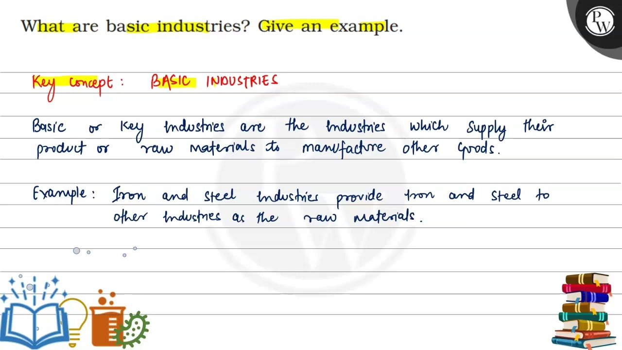 What are basic industries? Give an example. (IV) Key concept: BASIC INDUSTRIES Basic or key indu...