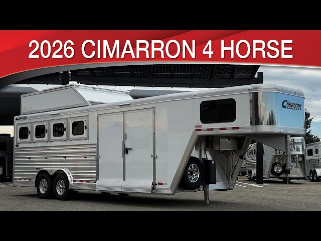 Preview image of 2026 Cimarron Norstar 4 Horse Gooseneck Traner Trailer With Air Ride youtube video